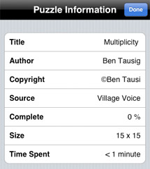 Crossword puzzle data and prefs