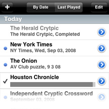 Crosswords puzzle list