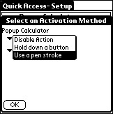 Quick Access for Palm OS