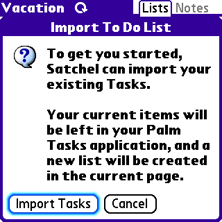 Import Tasks Alert