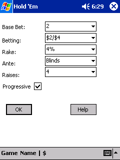 Full betting options