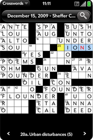 Crosswords for webOS